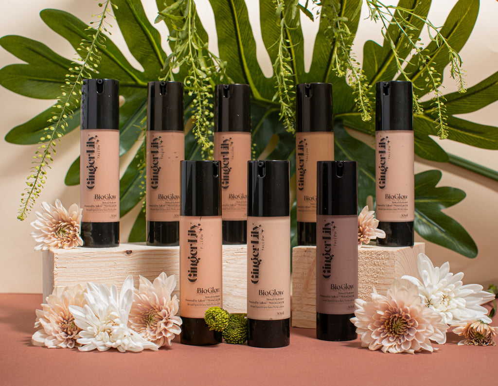 BioGlow Tinted Tallow Foundation - Moisturizer with Mineral Sun Protection